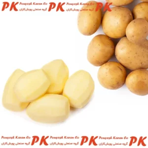 نمونه ورودی وخروجی دستگاه پوست کن صنعتی